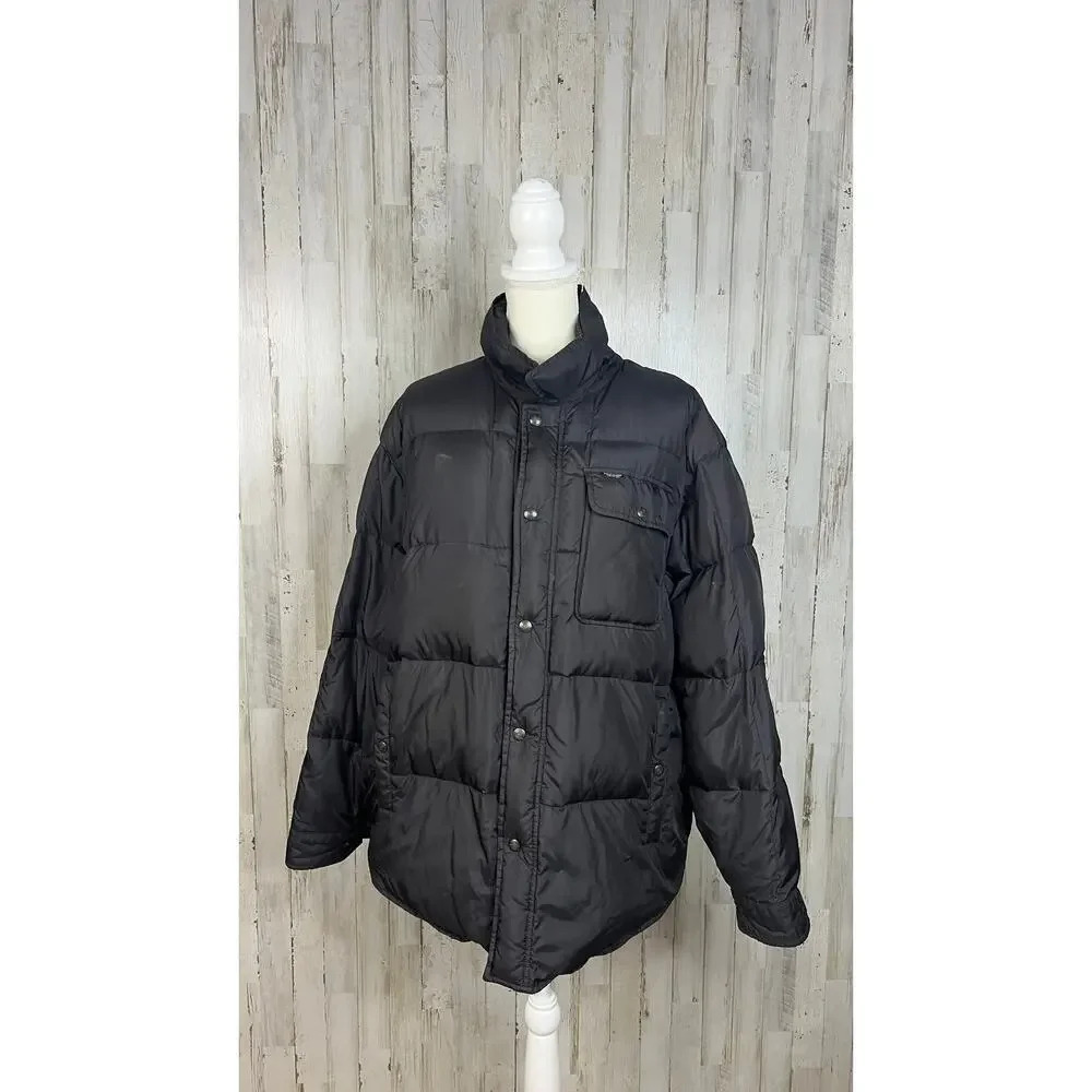 Vintage Polo‎ Sport Ralph Lauren Down Puffer Jacket Black Mens XL Winter Casual